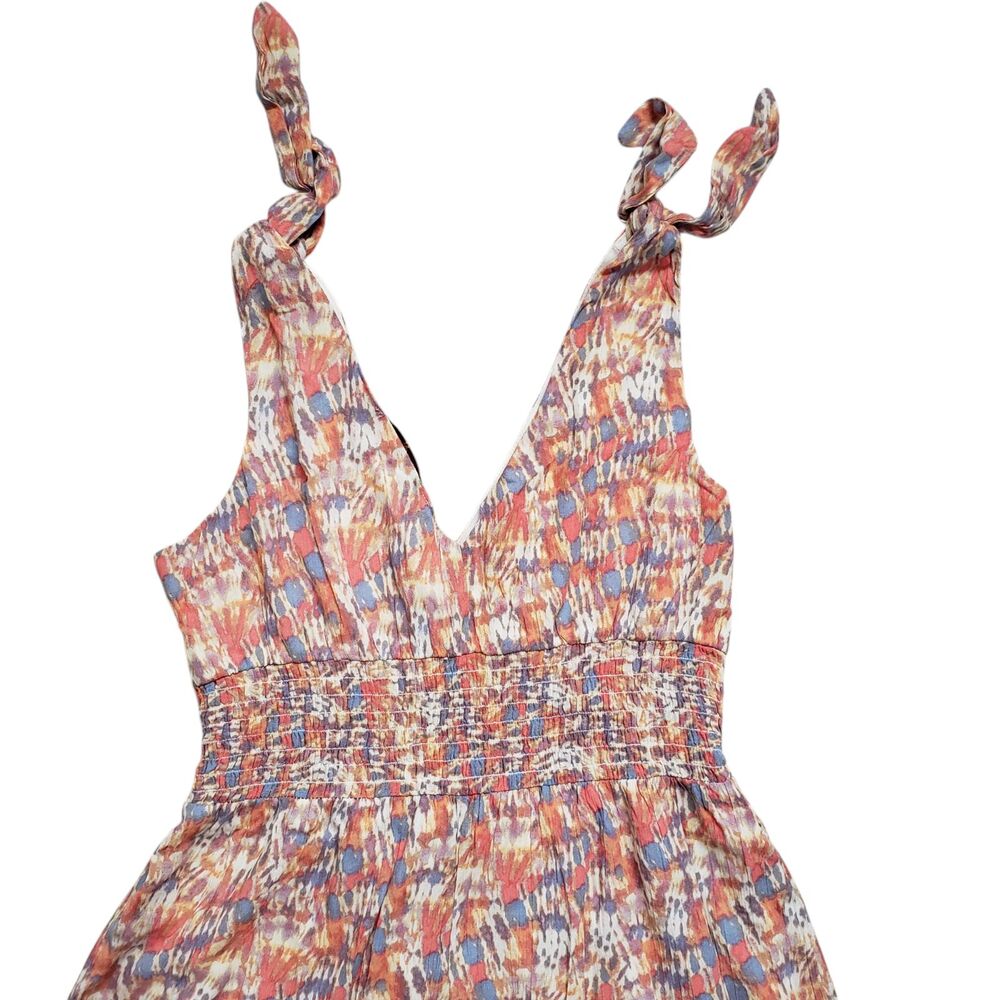 Gypsies & Moondust Mini Sun Dress Small Geometric Tie Shoulder Boho - Picture 8 of 10